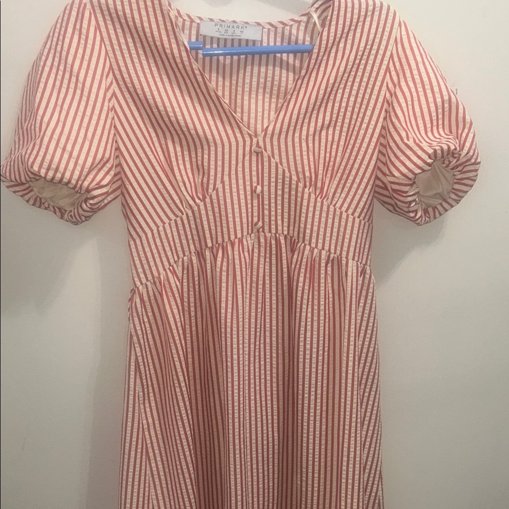 Primark Red and White Striped Casual Dress
